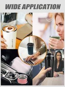 1pc Luxury Solid Color Latte Coffee Cup, Stainless Steel Double Wall Vacuum Insulated, Keeps Hot/Cold Drinks Including Milk, Coffee, Tea, Juice, Ideal For Gym, Travel, Office Or As Gift - Can Purchase Separately Travel Cup Bag Back To School