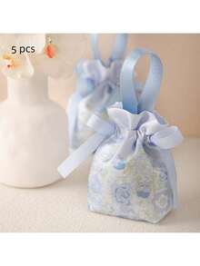 1/5/10pcs/Pack High Quality Gift Bags, Wedding, Christmas, Birthday Party Small Gifts Packaging Bags, Handles, Non-Folding Drawstring Bags - Multicolor - View 15