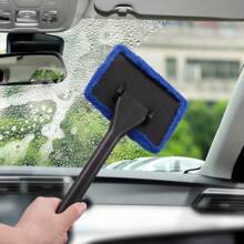 Perie de curățat geamuri auto Kit de curățare a parbrizului Instrumente de spălare în interiorul ștergătoarelor de geamuri auto cu mâner lung Accesorii auto