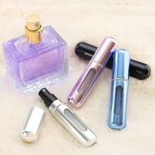 10pcs 5ml Refillable Perfume Bottles, Valentine's Day Gift, Reusable Travel Sized Mini Fragrance Bottles, Portable Spray Containers, Assorted Colors, Travel Essentials For Beach, Holiday, Back To School