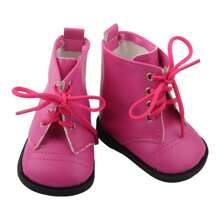 1 par de zapatos de muñeca, zapatos de muñeca con cordones de unicolor en miniatura, zapatos lindos en miniatura, adecuados para muñecas Reborn de 18 pulgadas, niños pequeños y niños mayores de 3 años, accesorios de muñeca, juego de roles, fiesta de vacaciones