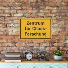 Schild "Chaos-Forschungszentrum": 12 x 8 Zoll / 30 x 20 cm Metallparty-Dekoration - perfektes Geschenk für Kollegen, Freunde oder Geburtstagsfeierlichkeiten