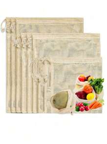 Bolsas de malla reutilizables para compras de productos, lavables, de primera calidad, transparentes, ligeras, sin volumen, para almacenar verduras, frutas, comestibles, decoración del hogar, fiestas y Navidad