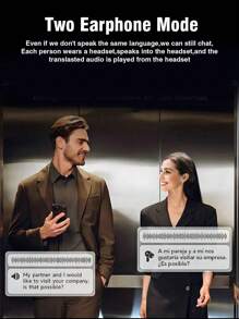 1 Pair Of AI Intelligent Real-Time Translation Wireless Headphones Support 147 Languages With Display Screen Ear-Hanging Translator High-Quality Synchronous Recording And Transcription Of Meeting Minutes For Business Travel Abroad Multi-Language English Translation Machine Chinese And Foreign Translation Multi-Function Foreign Language Translator Earhook Earphones