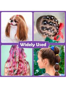 24 Colors Small Hair Rubber Bands With 6 Hair Styling Tools, 1800 Pcs Elastic Girl Baby Hair Ties Mini Hair Bands With Hair Elastic Cutter Hair Accessories,Cute Headwear With Diverse Hair Loops, Collection For Daily Use - Multicolor - View 5