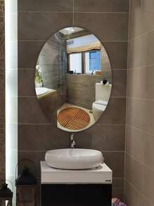 1 buc oglindă acrilică DIY, oglindă de baie, oglindă de machiaj, incasabilă, autoadezivă, nu necesită instalare. Oglindă decorativă de perete, oglindă pătrată, oglindă rotundă, oglindă în formă de inimă, material impermeabil incasabil, autoadezivă, se decojește și se lipește, potrivită pentru oglinda de toaletă din dormitor, oglinda de baie, birou, pereți interiori și exteriori.