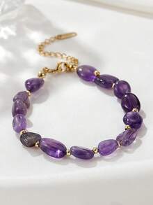 粉晶海蓝宝石和紫水晶项链和手链是女士日常出游的完美之选。搭配天然宝石首饰，时尚百搭，适合各种场合。