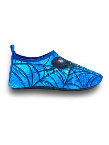 Kids Outdoor Beach Shoes, Boys Blue Large Spider Design Soft Bottom Lightweight Breathable Water Shoes - Blue - View 8