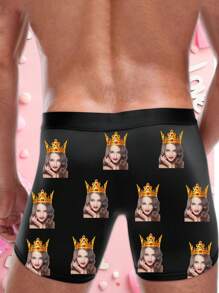 1 pieza Calzoncillos personalizados para hombre, ropa interior personalizada para hombres, calzoncillos tipo bóxer personalizados, calzoncillos tipo bóxer con diseños de caras divertidas personalizados, regalo de San Valentín, regalo de aniversario, regalo de cumpleaños, regalo de boda, regalo para el mejor amigo, regalo para el novio, regalo para el esposo, regalo para él