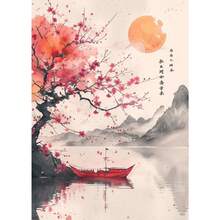 1pc Gift Vintage Japanese Landscape Samurai Geisha Bonsai Torii Gate Sakura Art Posters Canvas Painting Wall Arts Picture For Room Home Decor Optional Frame - Multicolor - View 22