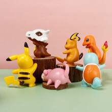 pokemon 3/6 große, mysteriöse Taschenmonsterfiguren, dekoratives Spielzeug von Pikachu und Charizard, Blindbox im zufälligen Stil, geeignet für Tortenaufsatz, Autodekoration