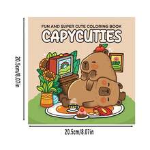 (Una versión de lujo mejorada, papel grueso de 22 páginas, 20 * 20cm) Libro de colorear lindo e interesante, papel acuarela, cubierta única, espacio cómodo para colorear, adecuado para que los adultos se relajen cómodamente | Día de San Valentín, Año Nuevo, Año Nuevo, Cumpleaños y fiestas El regalo perfecto para todo tipo de festivales, adecuado para amigos, familiares y colegas - Una pieza - Ver 6