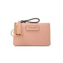 Mini PU Leather Coin Purse With Key Chain Fashion Zipper Handbag Pouch Compact Card Holder With Tassel Large Capacity Change Bag For Women Wallet Purse Wallet Wallet Keychain Travel Wallet Coin Wallet