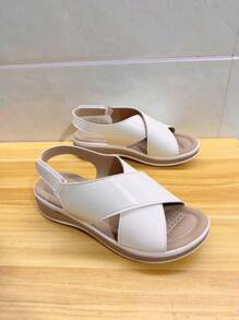Women's Sandals & Slippers, New Summer Casual Flat Comfortable Beach Shoes, Fashionable Vacation Style Slip-On, Daily Wear, Simple, Preppy, Classic Design, Spring/Summer
