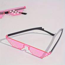 1/5/10pcs Pixel Art Glasses Party Gifts - PVC Mosaic Glasses For All Kinds Of Festive, Photo Props, Strange Gadgets, Non-Electric, Fun Aesthetic Accessories For Parties And Events