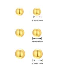 3 Pairs 14K Gold Plated Ball Stud Earrings Set, 3mm, 4mm, And 5mm, Delicate And Hypoallergenic Cartilage Earrings, Suitable For Daily Wear, Parties, And Gifts