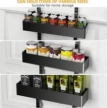 Moforoco White 9-Tier Over Door Pantry Organizer, Pantry Organization And Storage, Metal Hanging Spice Rack Shelves Door, Home & Kitchen Essentials, Laundry Room Bathroom Organization2025 - Black - View 4