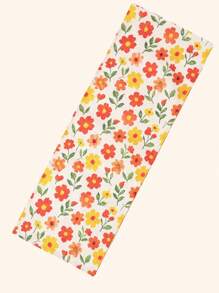 1 Stück Tischläufer mit Blumendruck für Frühling & Sommer | Gänseblümchen & Wildblumen Muster | Dekoration für den Esstisch