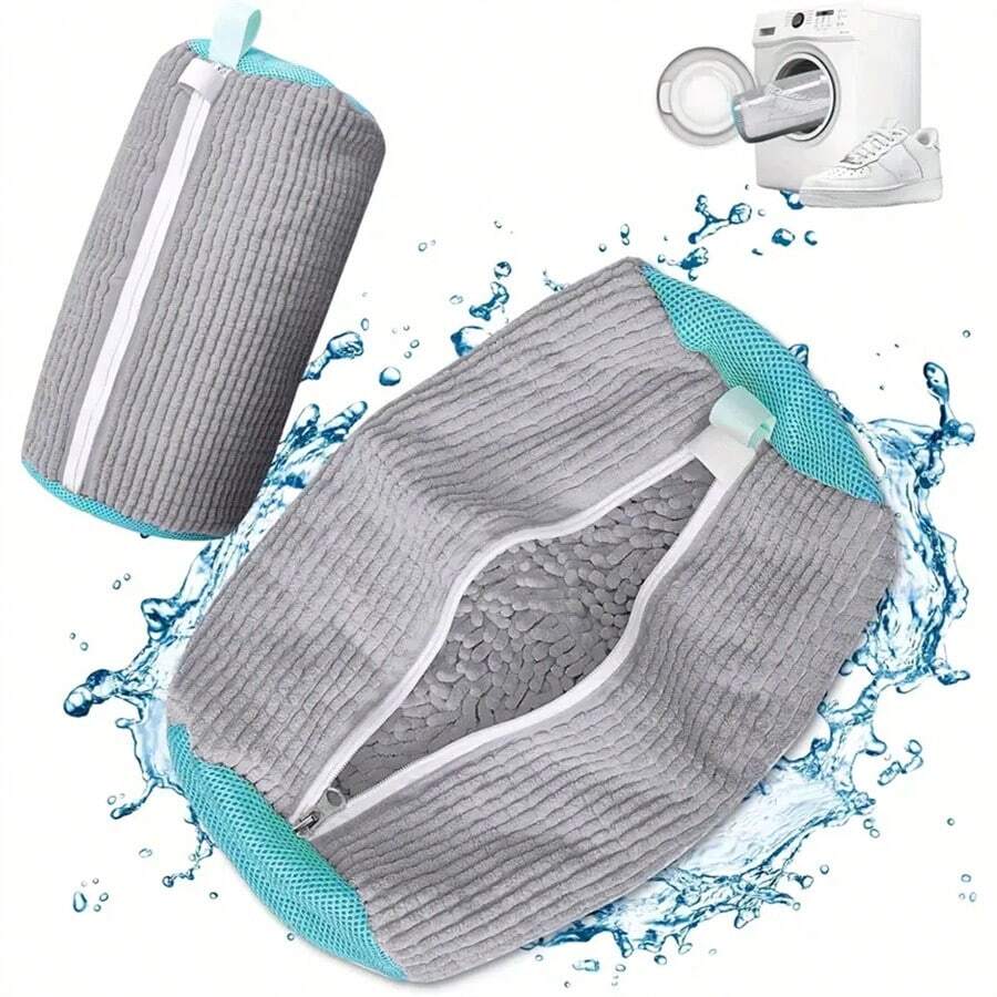 Washing Bags Shoe Bag Travel Storage Mesh Laundry Anti Deformation Shoe Washing Bag - 灰色 - 查看 1
