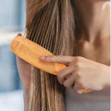 2 In 1 Bamboo Hair Brush Kit, Bamboo Wood Comb Paddle Detangling Hairbrush And Boar Bristles Brush For Women Men, Thick/Thin/Curly/Dry Hair