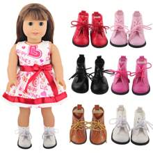 1 par de zapatos de muñeca, zapatos de muñeca con cordones de unicolor en miniatura, zapatos lindos en miniatura, adecuados para muñecas Reborn de 18 pulgadas, niños pequeños y niños mayores de 3 años, accesorios de muñeca, juego de roles, fiesta de vacaciones