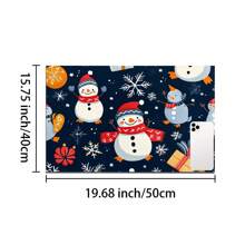 1 pieza Posavasos de silicona con impresión de carta navideña, hombre de jengibre y caramelos, antideslizante y muy absorbente, lavable, apto para encimera, cocina, mesa de comedor, decoración navideña