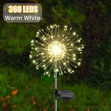 Waterproof Solar Garden Lights Solar Lights 60/150/240/320/360 LED Outdoor Garden Light Solar Powered For Outside - Flicker 8 Light Modes Sparkler Fireworks Sticks Yard Patio Path Decor- LED Starburst Twinkle Lighting For House Lawn Courtyard Pathway Tree Flowerbed Camping Wedding Party Decoration