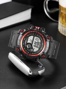 1pc Men's Waterproof Electronic Watch, Waterproof And Shockproof, With Timing, Luminous And Alarm Functions. Suitable For Sports And Daily Wear, An Essential Choice For Sports, Fitness And Daily Commute.