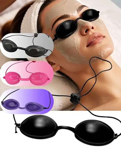 日光浴眼罩、美容患者护眼镜、阳光紫外线护眼晒黑护目镜眼罩、激光脱毛护目镜、适用于 IPL LED 紫外线灯、无遮光、透明、玉石滚轮、美容、护肤产品、水疗、自我护理、护肤工具、面部护理、美容师用品、按摩、面部按摩工具、面部滚轮