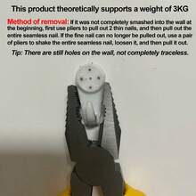 10/20/50pcs Painless Wall Hooks, Invisible Heavy Duty Wall Nails For Frames, Pictures, No Trace - White - View 11