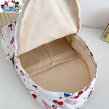 Sanrio 1 pieza Mochila de Hello Kitty - Bolso de hombro durable con cierre de cremallera, diseño con colgante, ligero para uso casual y de viaje