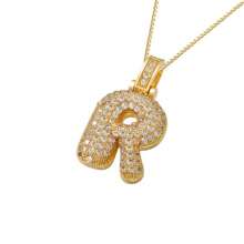 Gold Letter Necklace, Cute Initial Necklaces For Women 18k Gold Plated Balloon Letter Necklace Dainty Gold Necklaces For Women Charm Name Choker Fashion Women Jewelry