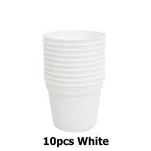 10pcs 7x7cm Mini Circular Succulent Plant Seedling Pot Indoor Tabletop Mini Flower Pot Round Plant Cultivation Plastic Pot