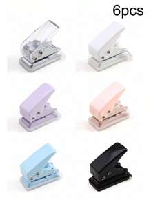 Cute Compact Single Hole Puncher, Fresh Round Loose-Leaf Notebook Hole Punching Tool, Single/Random Sent,Back To School,School Supplies