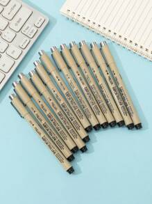 12pcs Fine Liner Pens, Sketch Pens For Drawing And Drafting, Archival Quality Black Ink Pens For Writing, Drawing Or Bullet Journaling - Variety Of Tip Sizes - 12 Packs 003-3-BR, Office & School Supplies School Supplies,Back To School