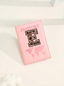 1 buah Dompet Paspor Motif Leopard Huruf A-Z, Sampul Paspor Motif Bahan PU, Sampul Paspor Warna Pink untuk Bisnis, Perjalanan, Tas Paspor Penerbangan untuk Kembali ke Sekolah, Perjalanan, dan Penerbangan - Berwarna merah muda - View 13