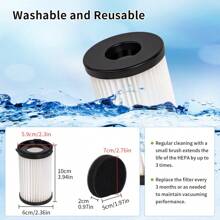 Filters And Sponges For Ariete Electric Broom Handy Force 2761 2759 RBT, Cecotec Conga Thunderbrush 520 550 560 Vacuum Cleaner