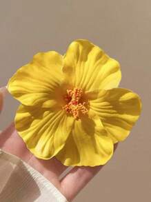 Haarspangen im Hawaii-Blumen-Stil für Frauen, Hibiskus-Haarspange, 3,5 Zoll künstliche Blumenspangen für Urlaub, Strandparty, Haarklammern, Haarspangen