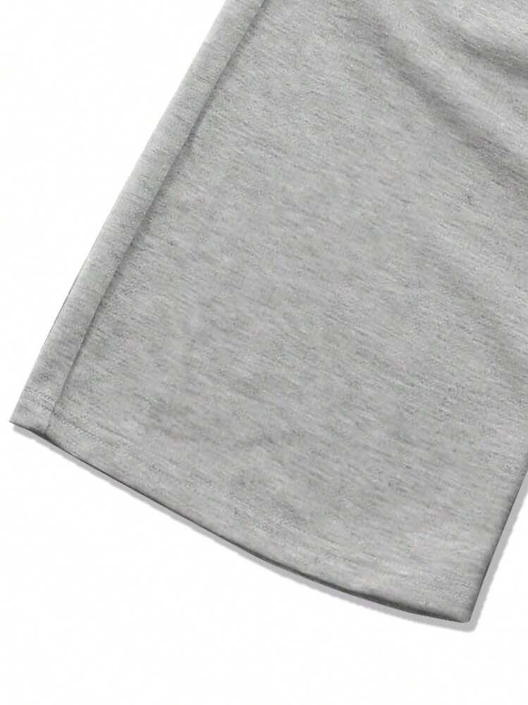 Pantalon de jogging décontracté à imprimé totémique à l'avant et à l'arrière, coupe droite ample dans le style de la rue, graphique graffiti anglais, vêtements de rue confortables