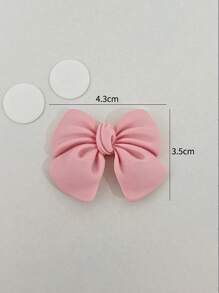 1 pièce Boîte de rangement de bureau transparente avec nœud papillon rose décoratif, porte-stylo et étui de rangement, idéale pour les fournitures de retour à l'école, le bureau, le dortoir, le maquillage, les soins de la peau et les essentiels de bureau
