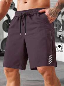 Men's Fashion Casual Workout Striped Print Quick Dry Shorts