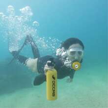 Tanque de buceo mini de 1000ml, tanque de aire reciclable y reutilizable adecuado para buceo y natación al aire libre (sin gas, negro)