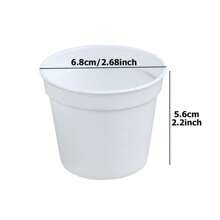 10pcs 7x7cm Mini Circular Succulent Plant Seedling Pot Indoor Tabletop Mini Flower Pot Round Plant Cultivation Plastic Pot