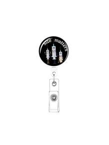 1pc Cute ID Badge Holder, Name Card Case, Retractable Key Chain Reel, Gift For Nurses And Doctors