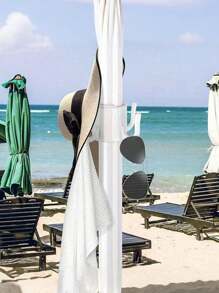 1 pezzo Gancio multifunzionale a 4 artigli per ombrellone da spiaggia, facile da trasportare, gancio in plastica per appendere e riporre l'ombrellone, accessorio essenziale per uscite, viaggi e picnic (con piccoli fori)