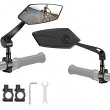 1pc 360° Adjustable Bicycle Rearview Mirror, Suitable For Bicycles, Electric Bikes, Skateboards And Snow Bikes
