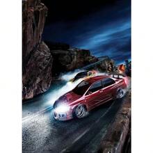 1 PIEZA Poster de pintura en lienzo de Necesidad de Velocidad, auto de rally de famosa en el mundo, arte vintage para decoración de salas de estar, dormitorios, comedores, con marco opcional, pósteres modernos, arte de pared, pinturas en lienzo - Multicolor - Ver 32