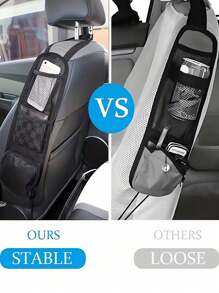 1PC/2pcs Black Car Seat Organizer Car Storage Bag With Multi-Pocket Car Seat Storage Bag Mesh Hanging Storage Bag Auto Seat Side Bag Organizer Phone Holder Drink Holder Phone Organizer Bag For Women Storage Organizer Travel Essentials Gift