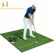 Golf Mat, Artificial Turf Golf Hitting Mat W/ 2 Alignment Sticks & 2 Rubber Tees, Thick Golf Practice Mat Training Aid For Backyard, Golf Chipping Swing Mat For Indoor/Outdoor - 5 x 4 ft  27 mm - View 2