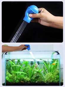 1件装多功能鱼缸吸粪器鱼缸水箱清洁吸管鱼缸换水喂食吸管工具 - 彩色 - 查看 2